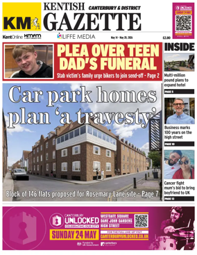 Cover of Kentish Gazette Canterbury & District