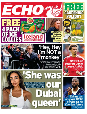 Cover of Liverpool Echo