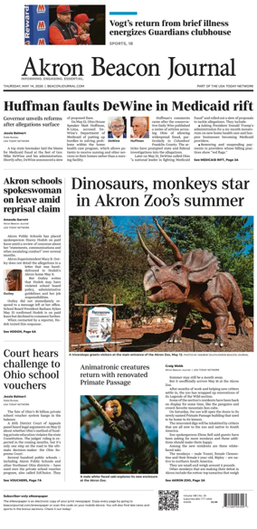 Cover of Akron Beacon Journal
