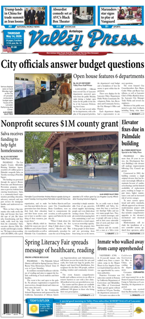 Cover of Antelope Valley Press