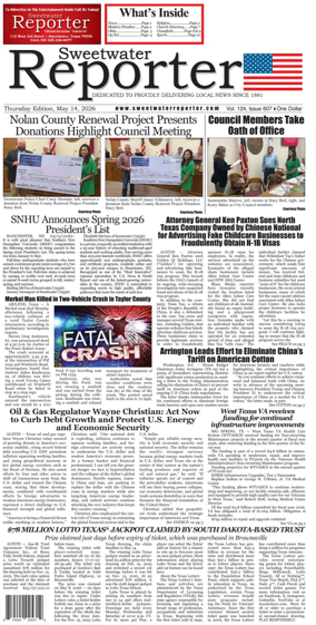 Cover of Sweetwater Reporter