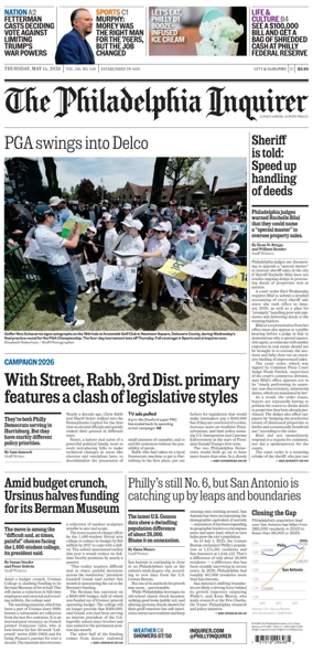 Cover of The Philadelphia Inquirer (South Jersey edition)