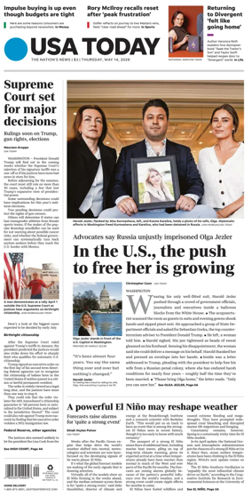 Cover of USA TODAY US Edition