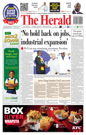 Cover of The Herald (Zimbabwe)