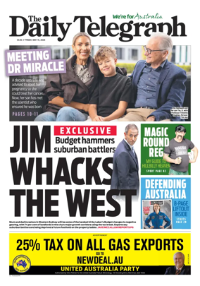 Cover of The Daily Telegraph (Sydney)