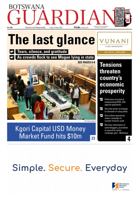 Cover of Botswana Guardian