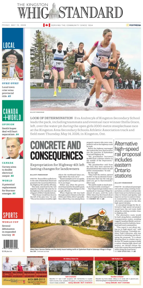 Cover of Kingston Whig-Standard