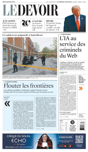Cover of Le Devoir