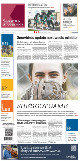 Cover of Saskatoon StarPhoenix