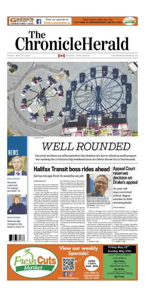 Cover of The Chronicle Herald (Provincial)