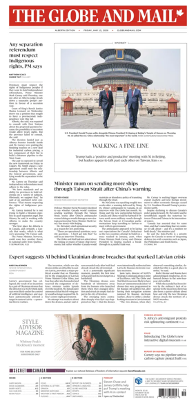 Cover of The Globe and Mail (Alberta Edition)