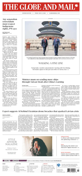 Cover of The Globe and Mail (Ontario Edition)