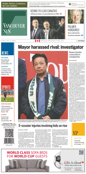 Cover of Vancouver Sun