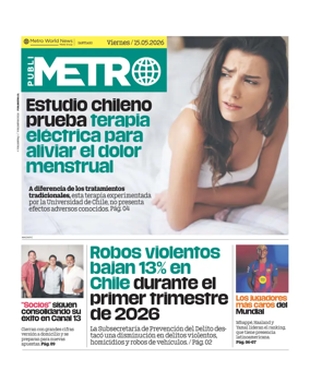 Cover of Publimetro Chile