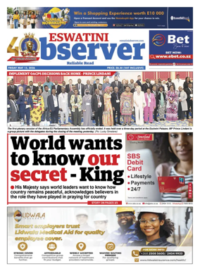Cover of Eswatini Observer