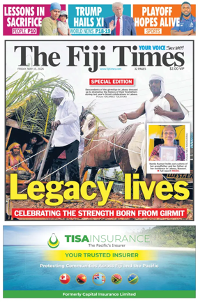 Cover of The Fiji Times