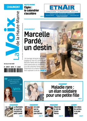 Cover of La Voix de la Haute-Marne edition Chaumont