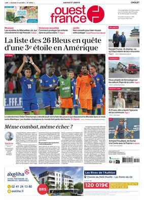 Cover of Ouest France (Cholet)