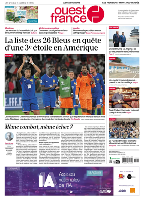 Cover of Ouest France (Les Herbiers / Montaigu)