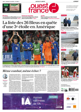 Cover of Ouest France (Lorient)