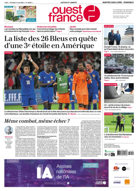 Cover of Ouest France (Nantes / Sud-Loire / Vignoble)