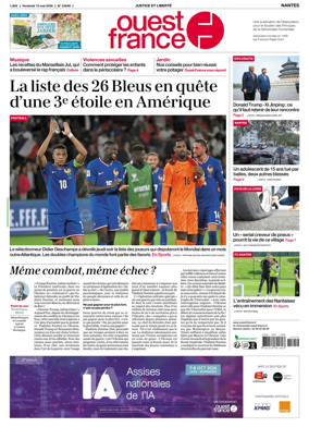 Cover of Ouest France (Nantes)