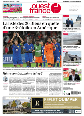 Cover of Ouest-France (Quimper Centre-Finistere)
