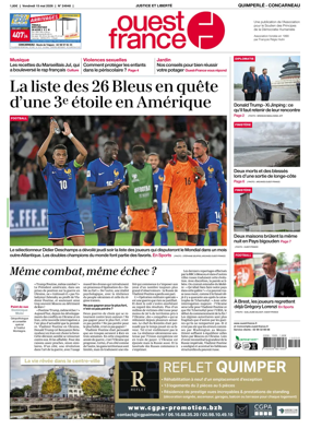 Cover of Ouest-France (Quimperle Concarneau)