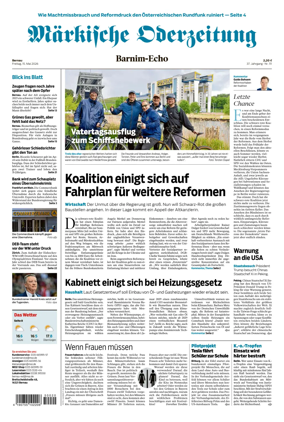 Cover of Markische Oderzeitung Bernau