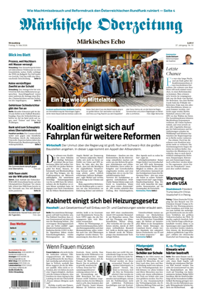 Cover of Markische Oderzeitung Strausberg
