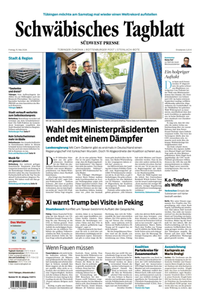 Cover of Schwabisches Tagblatt - Tubinger Chronik