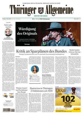 Cover of Thuringer Allgemeine (Arnstadt und Ilmenauz)