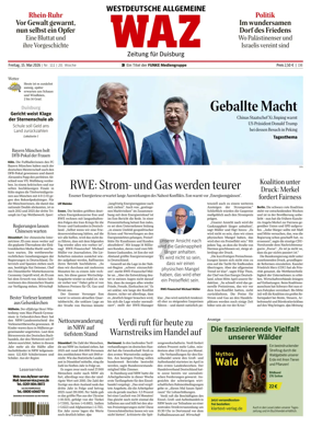 Cover of Westdeutsche Allgemeine Zeitung (Duisburg)