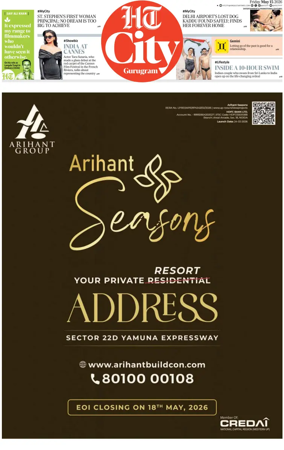 Cover of Hindustan Times (Gurgaon) - City