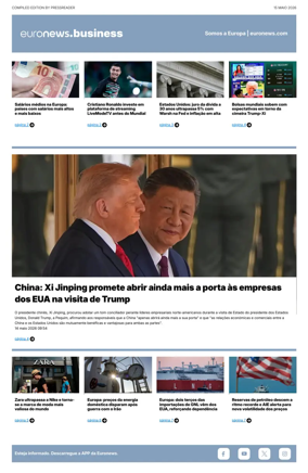 Cover of Euronews Business (Portuguese)