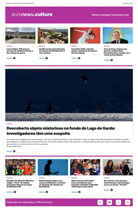 Cover of Euronews Culture and Sport (Portuguese)