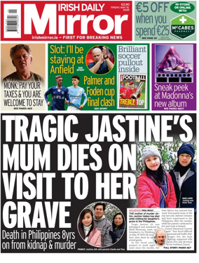 Cover of Irish Daily Mirror