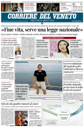 Cover of Corriere del Veneto (Treviso e Belluno)