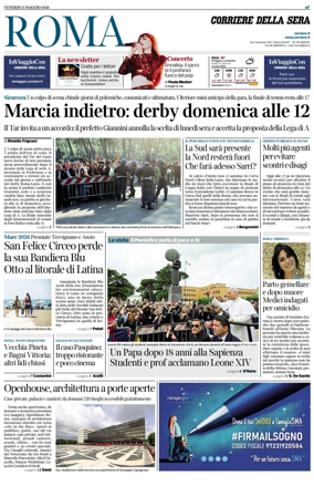 Cover of Corriere della Sera (Roma)