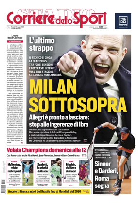 Cover of Corriere dello Sport