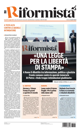 Cover of Il Riformista (Italy)