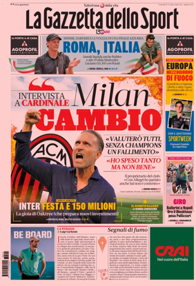 Cover of La Gazzetta dello Sport