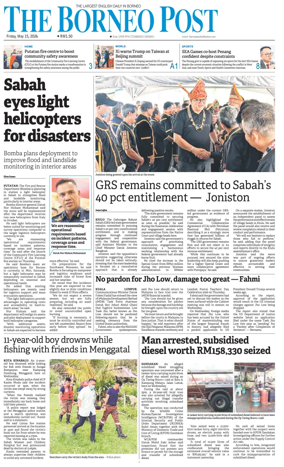 Cover of The Borneo Post (Sabah)