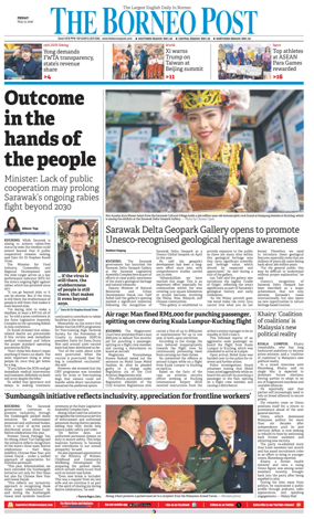 Cover of The Borneo Post (Sarawak)