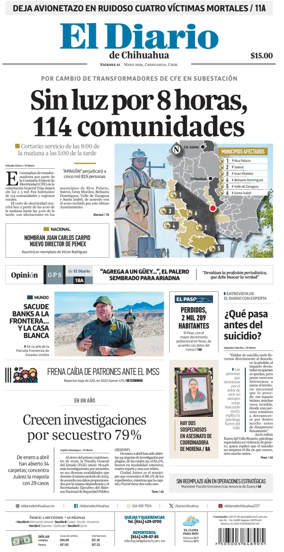 Cover of El Diario de Chihuahua