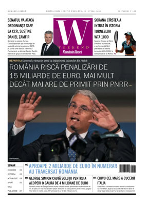 Cover of Romania Libera - Friday Edition