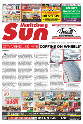 Cover of Maritzburg Sun (South Africa)