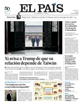 Cover of El Pais Madrid
