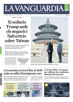 Cover of La Vanguardia (Catala)