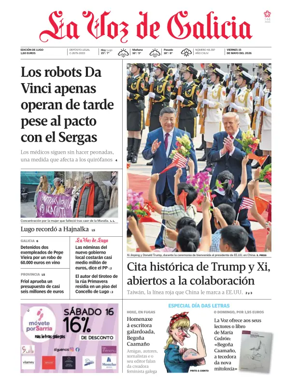 Cover of La Voz de Galicia (Lugo)